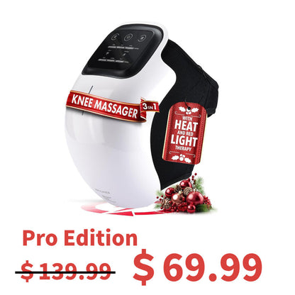 🎄 Special Holiday Offer: 45% OFF: Knee Massager Smart with Heat, Red Light and Massage Therapy, 3-in-1 Cordless, 2024 Updated Edition