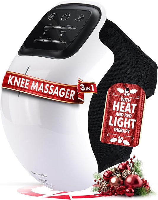 🎄 Special Holiday Offer: 45% OFF: Knee Massager Smart with Heat, Red Light and Massage Therapy, 3-in-1 Cordless, 2024 Updated Edition