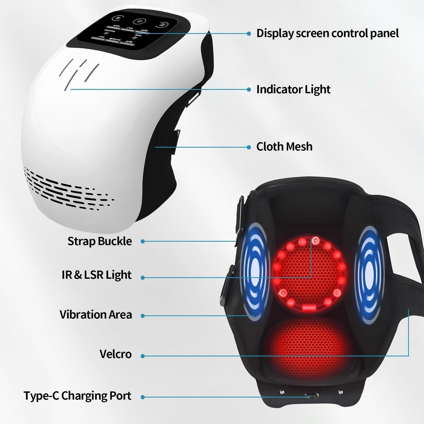 🎄 Special Holiday Offer: 45% OFF: Knee Massager Smart with Heat, Red Light and Massage Therapy, 3-in-1 Cordless, 2024 Updated Edition